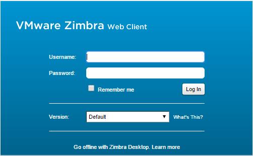 Access Mail through Web Browser - Zimbra From