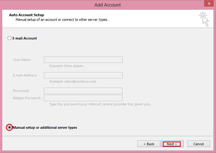 Add Account - Outlook From the above screen please click Next which the option selected with Yes then we can get the following below screen.
