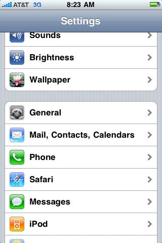 you're setting up on the iphone or the ipod Touch, tap Mail.