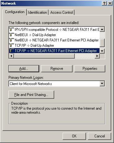 Checking your Network Protocols (Windows 9x) Your computer must have EITHER the TCP/IP or NetBEUI protocols installed. (All versions of Windows after Windows 95 have TCP/IP installed by default.