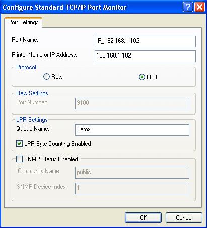 the LPR Byte Counting Enabled setting is Enabled.