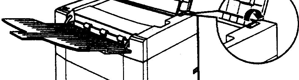 9. Push the paper release lever toward the back of the printer. This places the feed rolls in contact with the paper.