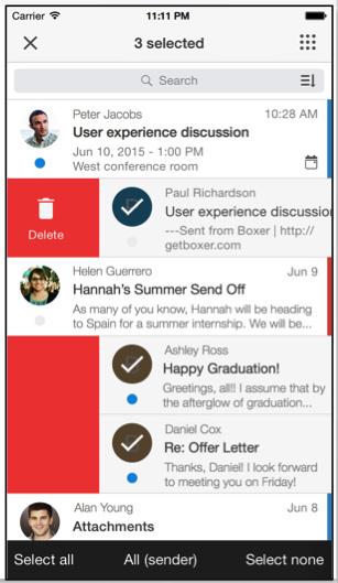 The Boxer app is built to cater to the user s style by providing a faster way to triage emails on their mobile device than their laptop or desktop.