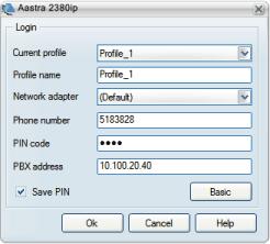 Aastra 2380ip Starting Aastra 2380ip Aastra 2380ip is installed by your system administrator so that it starts automatically whenever you start your PC.
