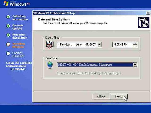 Installing Windows XP Professional 19.