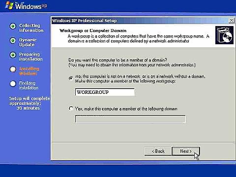 Installing Windows XP Professional 22.