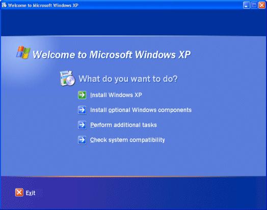 Installing Windows XP Professional.