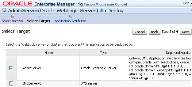 Deploying Web Services Applications 7. Click Next. 8.