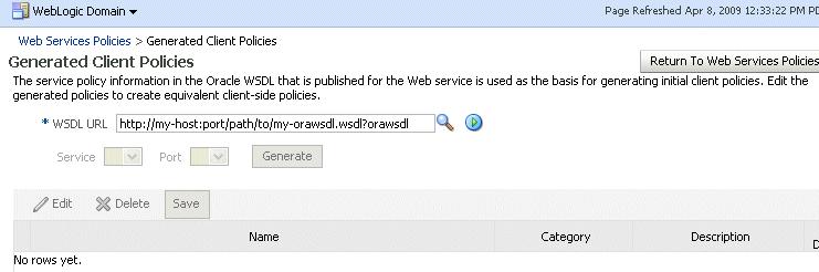 Disabling a Policy for a Single Policy Subject Figure 7 9 Getting the Web Service and Ports 5.