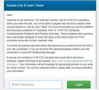 Creating a VITA Central Account *If you were a VITA volunteer last year you may be able to use your existing login information. If not, create a new account.