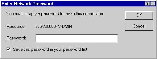 Notes: When you try to access a folder, you may be prompted for a password, as shown below: Network Resource Password Dialog If your Windows logon name is the same as your user name on the NAS, but