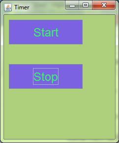 Ex 8. Create the program shown to the right. Start and stop the timer with the two buttons.