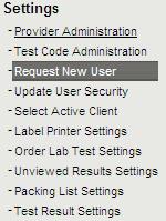Click on the radio button to select Administrator or General User. 4. Enter any Comments. 5. Click Submit. 6. A User Request Confirmation page will display.
