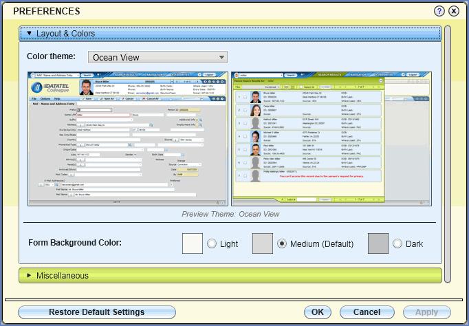 User Interface 4.3: Customizing UI 4.3 Defining User Preferences Many personal preferences for UI 4.3 can be set on the Preferences dialog box (see Figure 48).