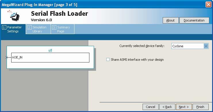 Using the Serial Flash Loader Megafunction in Quartus II Software 6.