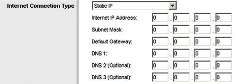 Automatic Configuration - DHCP The default Internet Connection Type is set to Automatic Configuration - DHCP (Dynamic Host Configuration Protocol).