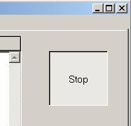 When you click the Start button, the button will the be depressed and the name will change to Stop Spooler Stop button When you click the Start