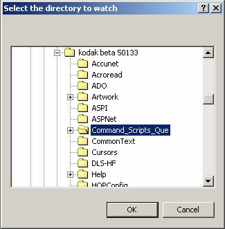 This will open the Select Directory window shown below.