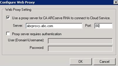 Configure the Web Proxy to Connect to the Cloud Service Configure the Web Proxy to Connect to the Cloud Service If you want to use the Use proxy to connect to the cloud service option in the Add