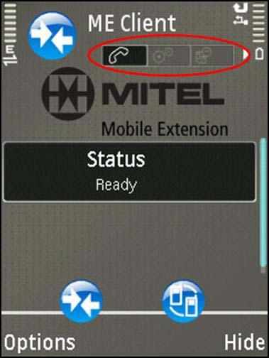 Using Mobile Extension Client Settings Settings provides you with the status of the following features of the Mitel ME Client application: Twinning OfficeLink Twinned Number Answer Confirmation Login