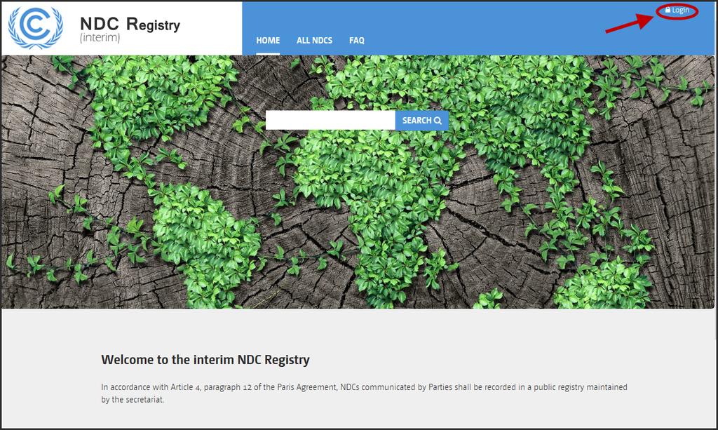 I. Introduction The Nationally Determined Contribution (NDC) Registry submission portal is a secured portal with which Parties can submit their NDC documents to be recorded in a public registry