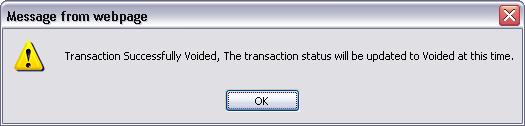 In order to process a Void on one of the returned transactions, press the Void link (circled below) to begin