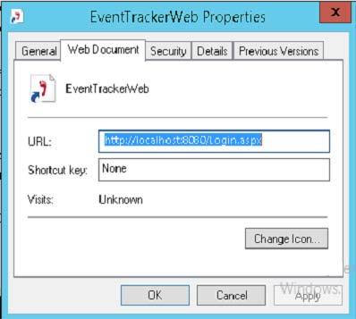 Frequently Asked Questions 1. How to change webserver port used by EventTracker? If the EventTracker installation is using IISEXRPESS follow the below steps to use port 80: a.