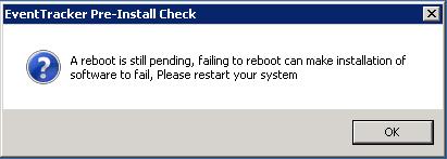 Figure 3 Sometimes installer does not exit properly. This could be because of the pending reboot for Windows installer/.net Framework/IIS.