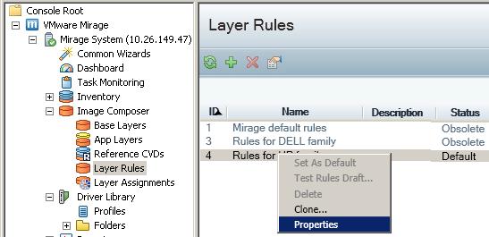 VMware Horizon Mirage Administrator's Guide v4.2 14.2 Working with Base Layer Rules By default, the entire reference machine content is applied to the Base Layer.