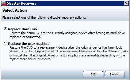 Restoring a CVD Using the Disaster Recovery Wizard 3.