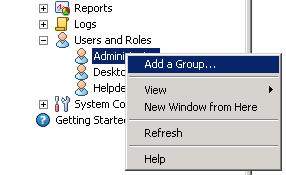 VMware Horizon Mirage Administrator's Guide v4.2 To assign an Active Directory group to a role: Expand the Users and Roles node, right-click the required user role, and select Add a Group. 3.