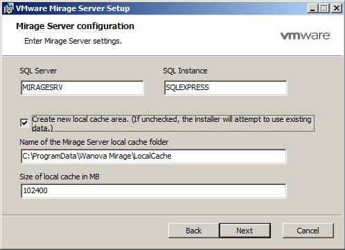 VMware Horizon Mirage Administrator's Guide v4.2 3.7 Installing a Mirage Server This section describes how to install a Mirage Server.