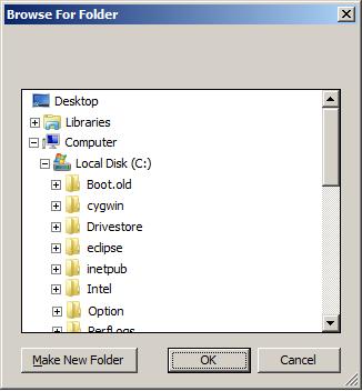 Directory Level Restore 4. Click Restore. The Browse to Folder window appears. 5. Browse to the location where you want to save the folder (the default path is the original folder location).