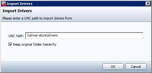 Managing Driver Folders 8.2.3 Importing Drivers into a Folder Note: Drivers must be extracted from the archive before importing them into the Mirage Management Console.