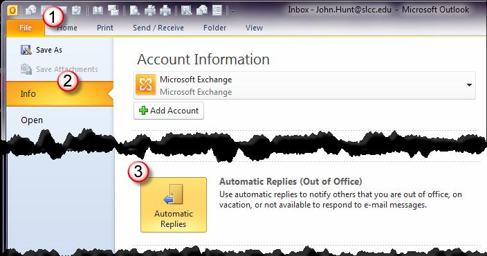 Automatic Replies (Out of Office) In previous versions of Outlook, the Automatic Replies feature was called Out of Office Assistant.