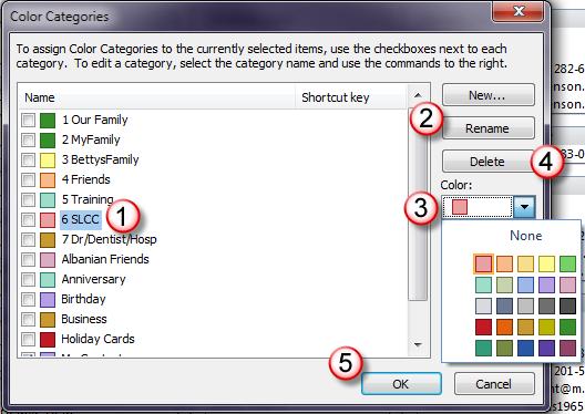 To Edit or Delete a Category 1. Select the category to Edit or Delete. 2. Click the Rename button to edit the category name. 3.