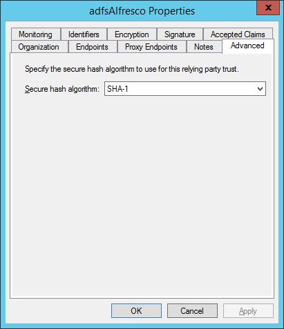 Step 4 - Adjusting the relying party trust settings You still need to adjust/add a few settings on your relying party trust.