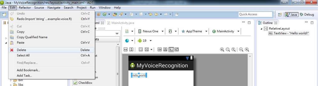 5. Intent with Result Return 5.1 Voice Recognition 1.