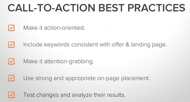 Call to Actions When analyzing the effectiveness of a CTA, a good goal to aim for is a 1-to-2 percent click through rate.