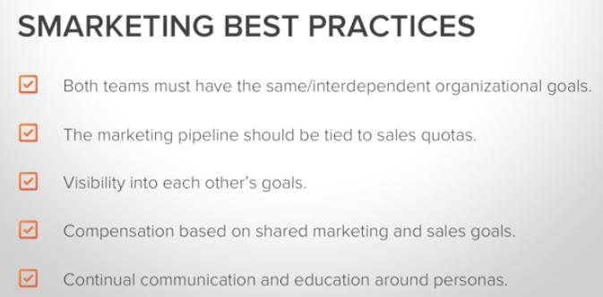 marketing and sales teams around common goals