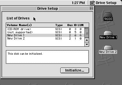 WARNING: Hard drives attached to the Tempo ATA133 will not mount (appear on the desktop) until they have been formatted; this includes drives with data on them, previously used in other computers.