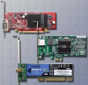 Adapter Cards Increase the functionality of a computer by adding controllers for specific devices or by replacing malfunctioning ports.