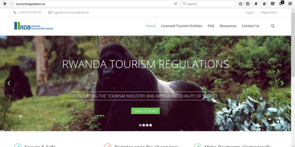 1. INTRODUCTION The Tourism Licensing Portal automates the application and review of Licenses for tourism entities in Rwanda.