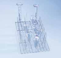 Inserts: Beakers, Flasks & Wide-Mouthed Glassware E 106 Half Insert For lower or half injector baskets 26 total spring