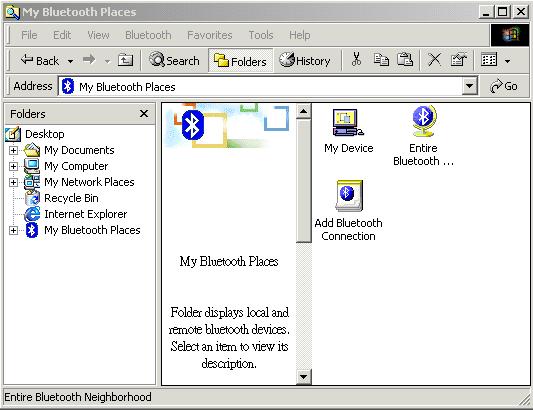 Bluetooth Software Explorer Open the Bluetooth menu from the above screen and select Search for Devices.