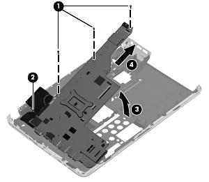 d. Optical drive (see Optical drive on page 60) e. Keyboard (see Keyboard on page 62) f. Top cover (see Top cover on page 64) g. Speaker assembly (see Speaker assembly on page 81) h.
