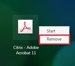 select Remove.
