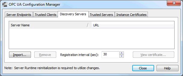 10 Discovery Servers Any OPC UA server may register with a UA Discovery Server in order to make its endpoint information available to clients with access.
