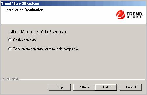 Installing and Upgrading OfficeScan Installation Destination FIGURE 2-2.