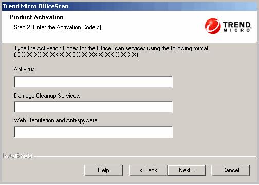 Installing and Upgrading OfficeScan If you do not have the Activation Codes, click Register Online. Setup directs you to the Trend Micro registration Web site.
